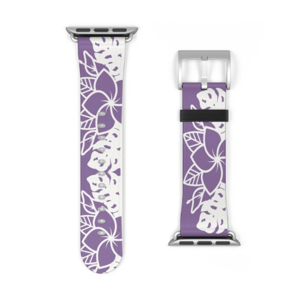 Apple Watch Bands-Hawaiian Inspired Flower Palm Design - Picture 8 of 12